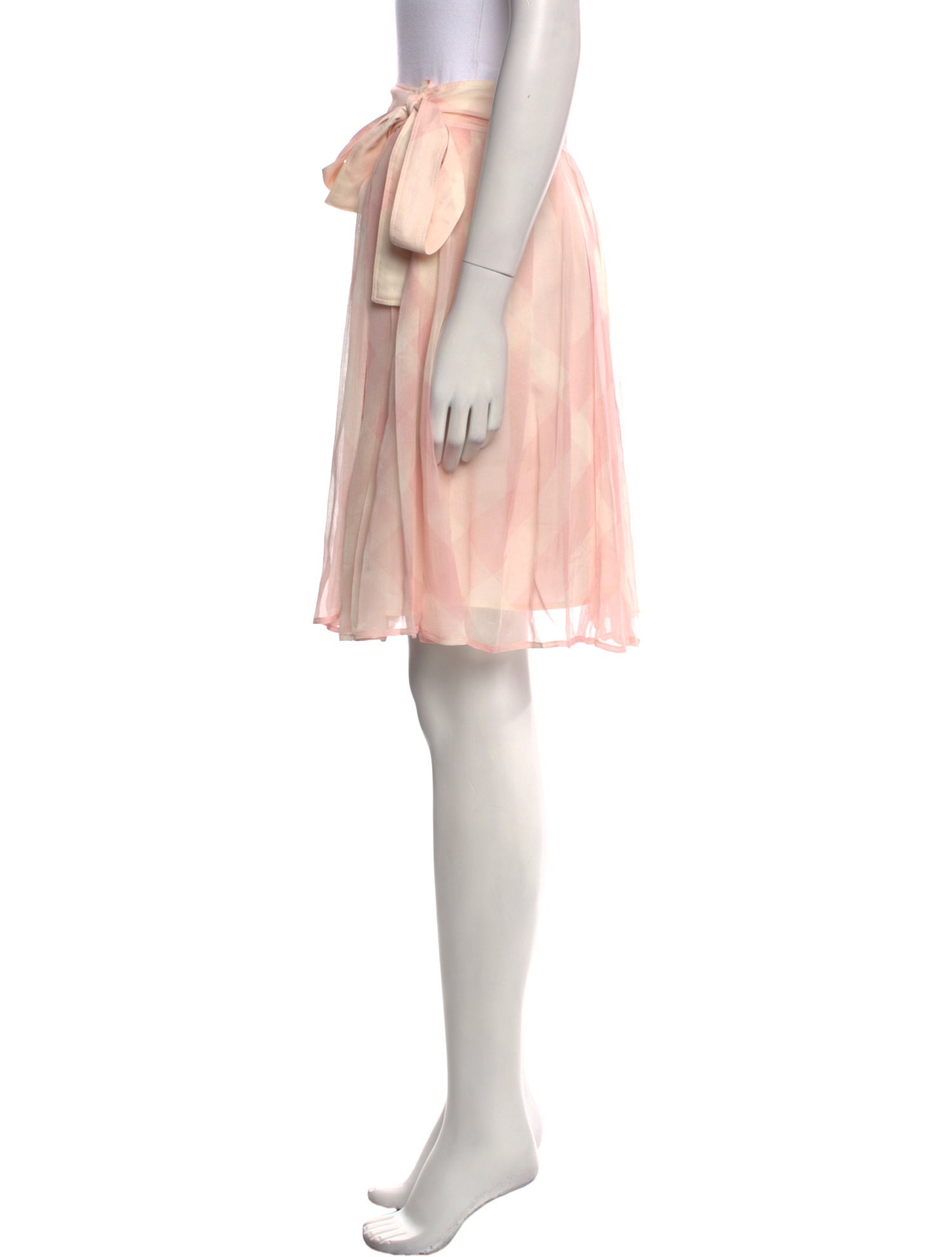 Burberry Silk Knee-Length Skirt